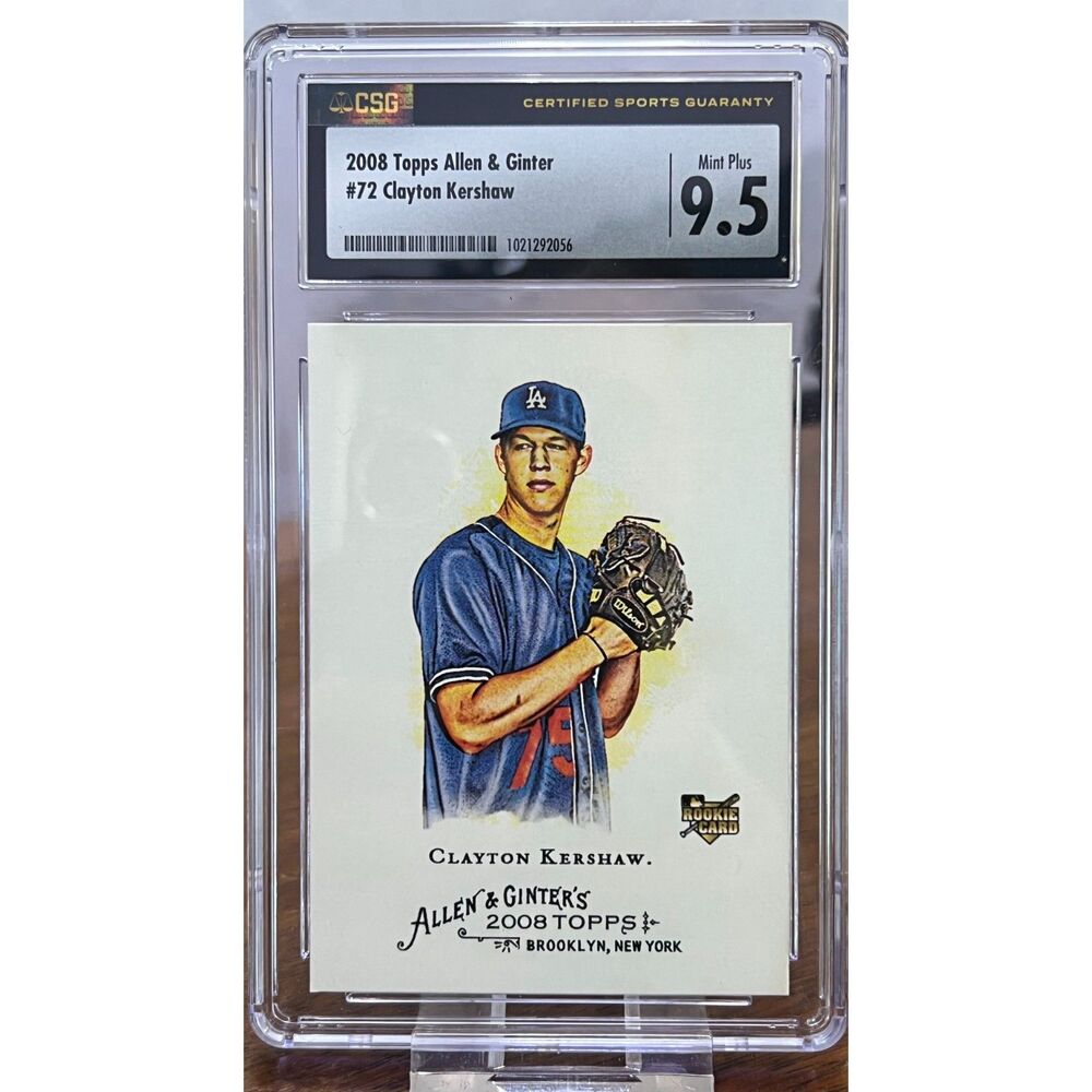 Vintage 2008 Topps Allen & Ginter Clayton Kershaw CSG 9.5